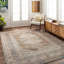Ivory Traditional Washable Rug, Bordered Rug For Living Room, Dining Room, Bedroom-833157810