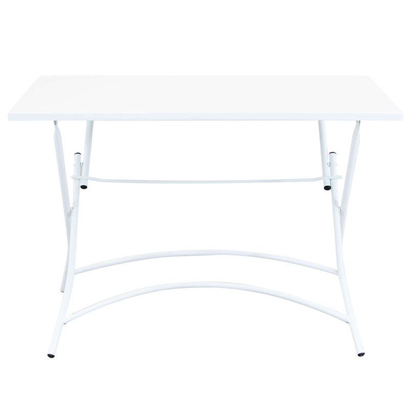 Tammo Rectangular Folding Table, White, 72cm H x 110cm L x 70cm D