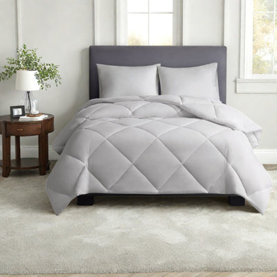 Ensemble de literie édredon à l'année longue, polyester avec température intelligente, blanc surdimensionné
