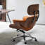 Chaise d'ordinateur pivotante en cuir