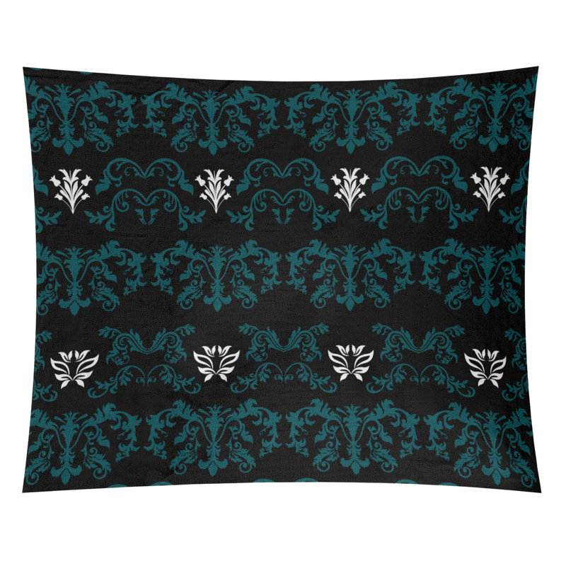 Tapisserie baroque microfibre Philadelphia Football, H 27,5 po x l 37,5 po, Noir / Vert / Blanc