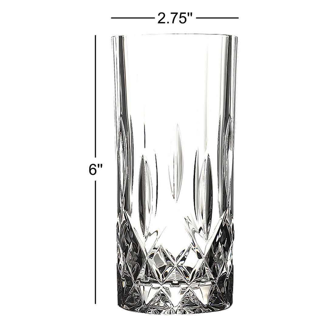 Opera 12oz. Crystal Highball Glass Set (Set of 6) Lorren Home Trends