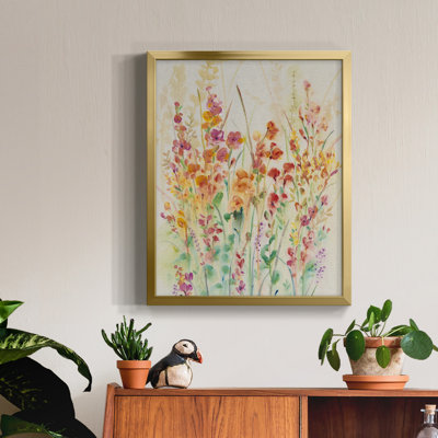 Brilliant Floral II - toile encadrée de qualité supérieure - prête à être accrochée