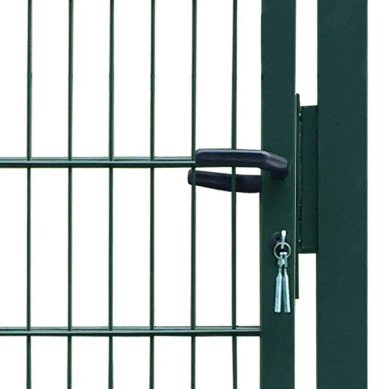 Finger 200cm H x 100cm W Metal Gate, Green, 106 x 130 cm