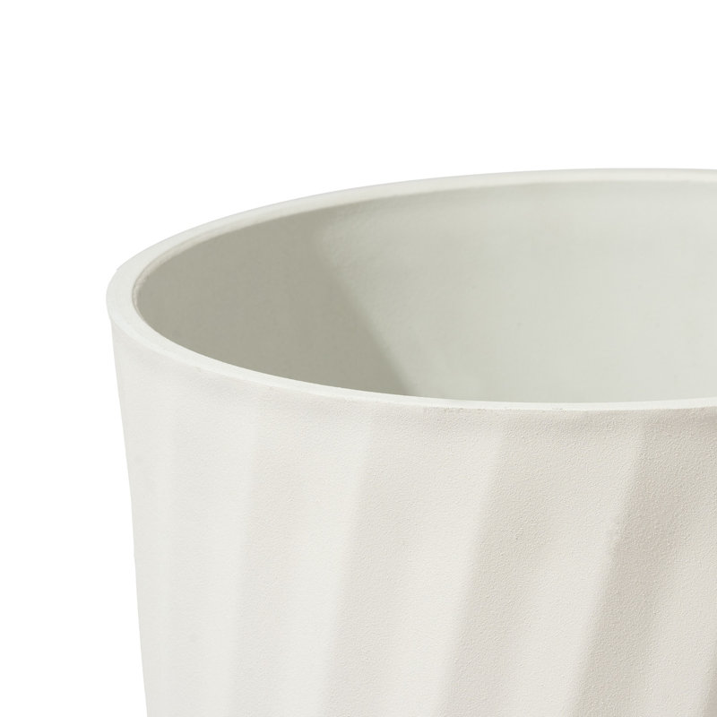 Pot à fleurs en résine Bee, 2, H 24 po x l 13,8 po x P 13,8 po, Blanc mat