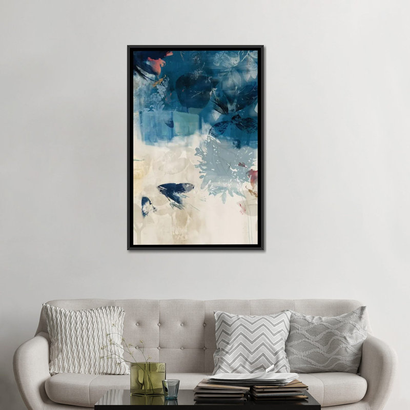 «Unquiet Stone III», impression sur toile, H 26 po x l 18 po x P 1,5 po, Toile avec cadre noir, Pas de tapis