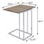 Table d'appoint en chêne patiné et chrome