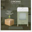 Meuble-lavabo de 20 pouces avec lavabo en céramique et beaucoup de rangement - idéal pour les petites salles de bain-274803449