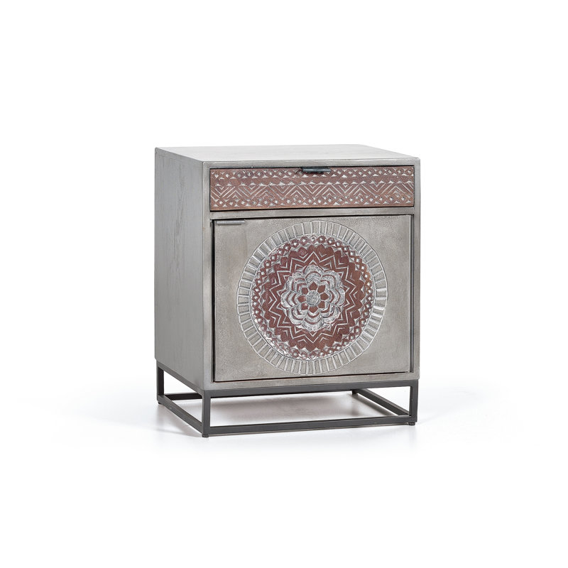 Gerhardt 50cm W Solid Wood Bedside Table
