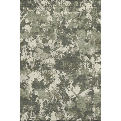 Premium Machine Washable Prisco Olive Rug