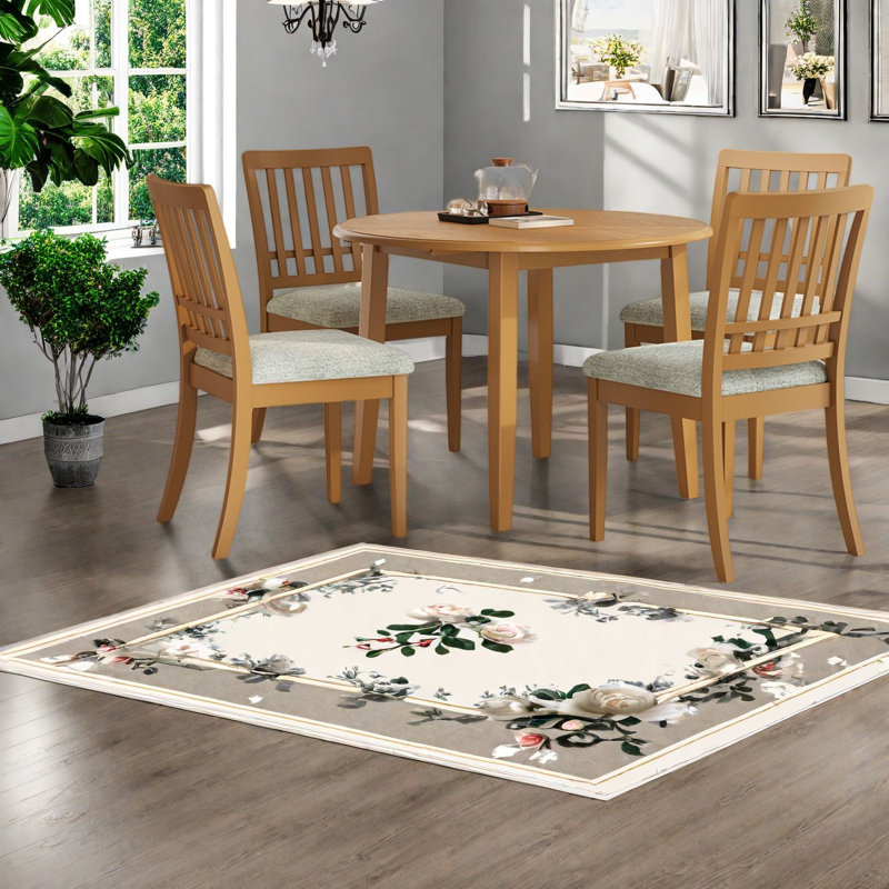Extendable Dining Table Sets(Must include both Table and Chair), Wood MDF Modern Kitchen, Grey 2