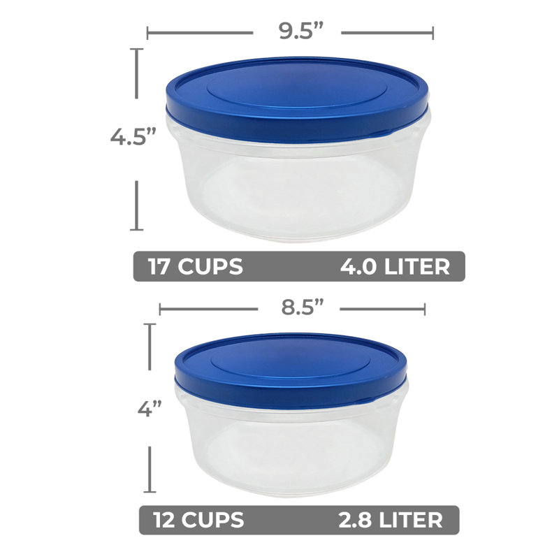 Contenant alimentaire Derekshan - ensemble de 2, Bleu