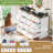Bedroom Dresser With 9 Drawers, 51.2‘’ Long Dresser Tv Stand With Charging Station, Farmhouse Dresser Chest Of Drawers, Large Wood Storage Tower Organizer Dresser For Bedroom, Living Room-1206481350