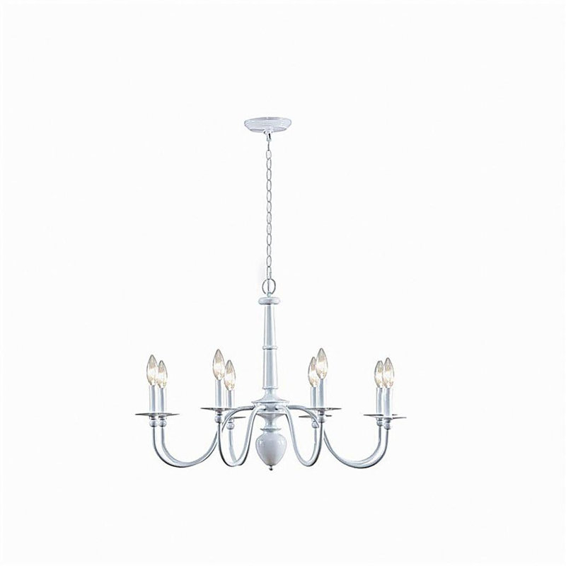 Lustre traditionnel en métal 8 têtes
