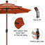 Parasol de marché 9 pi Kasia-39993633