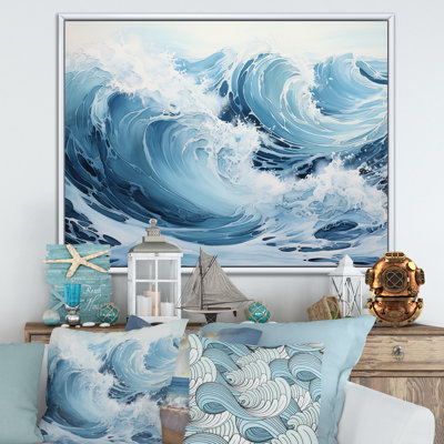 Minimalisme océan tempête sur toile