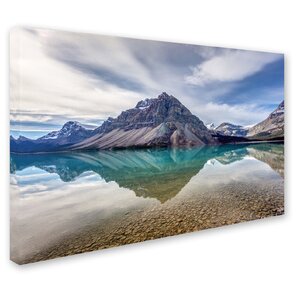 "Bow Lake Blue" by Pierre Leclerc Photographic Print on Wrapped Canvas