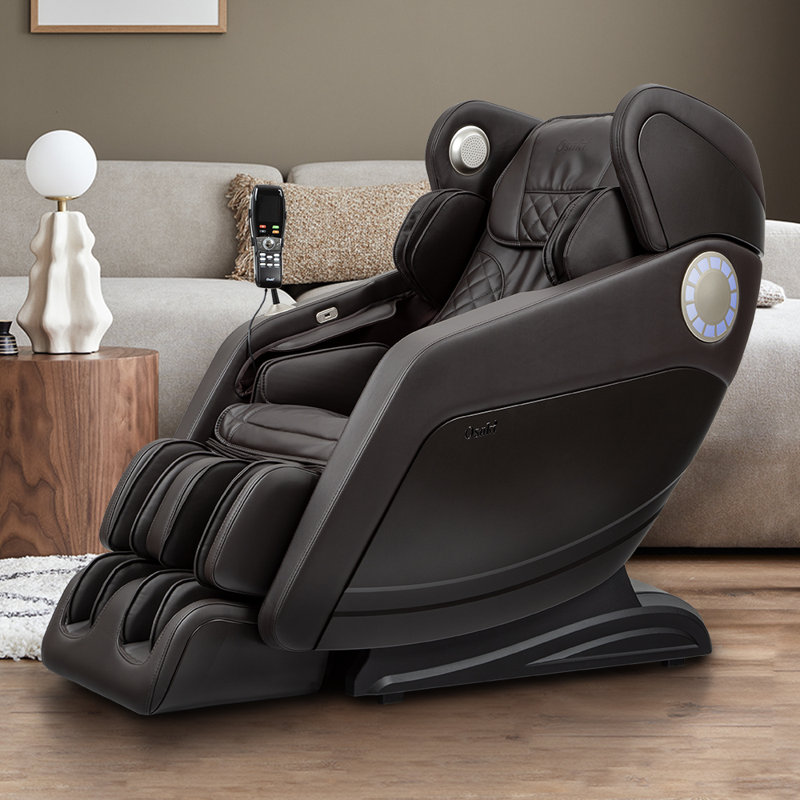 Fauteuil de massage OS 3D Hiro, Similicuir brun