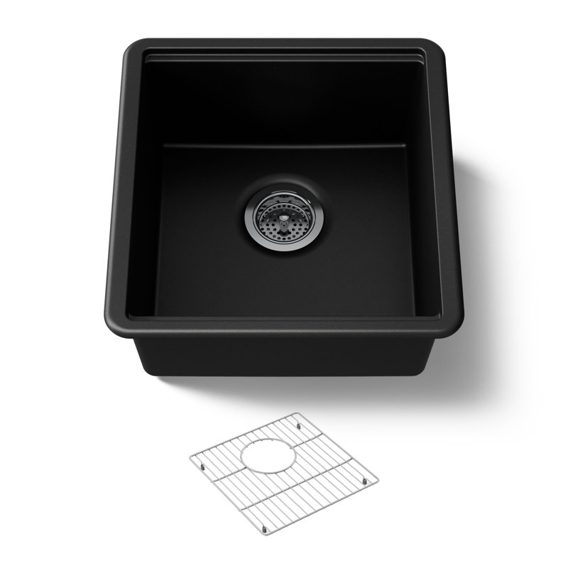 Billings Undermount Bar Sink, Matte Black