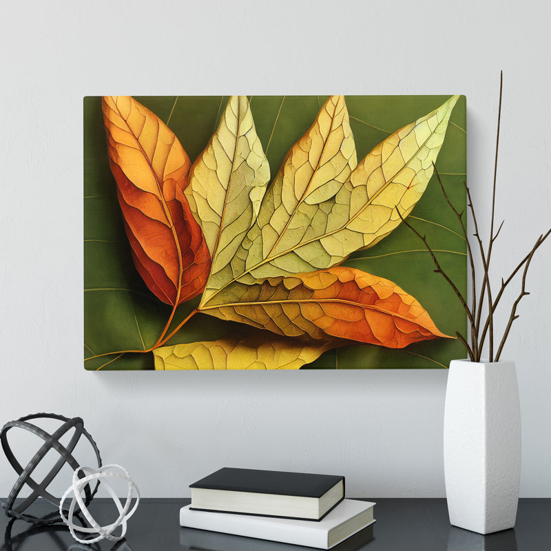 Autumn Leaf Art - Wrapped Canvas, 50cm H x 76cm W x 3cm D