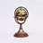 Decorative Brass Armillary Sphere with Wood Base for Desk or Shelf Display