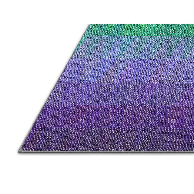 Tapis mauve à motif géométrique Knap, Rectangle 5 pi x 7 pi
