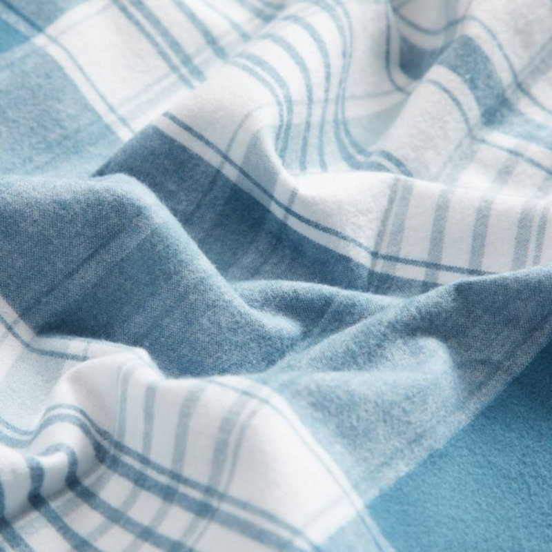 Ensemble d'édredon standard en coton 3 pièces, Édredon double / grand + 2 taies décoratives sta, Bleu