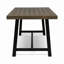Table de salle à manger d'extérieur en bois d'acacia, gris / métal rustique-293865831-293865827