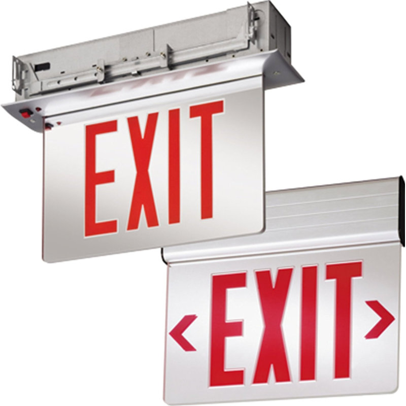 Lithonia Lighting Aluminum Edge Lit LED Exit Sign, Red