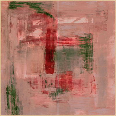 L'interpretation en rouge par StudioObjet - peinture sur toile avec cadre flottant