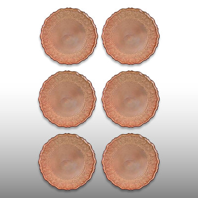 Ensemble de 6 assiettes rondes en verre 6 pièces