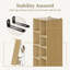Bibliothèque haute H 73 po x l 23,6 po avec 2 tiroirs et armoire de rangement-574060856