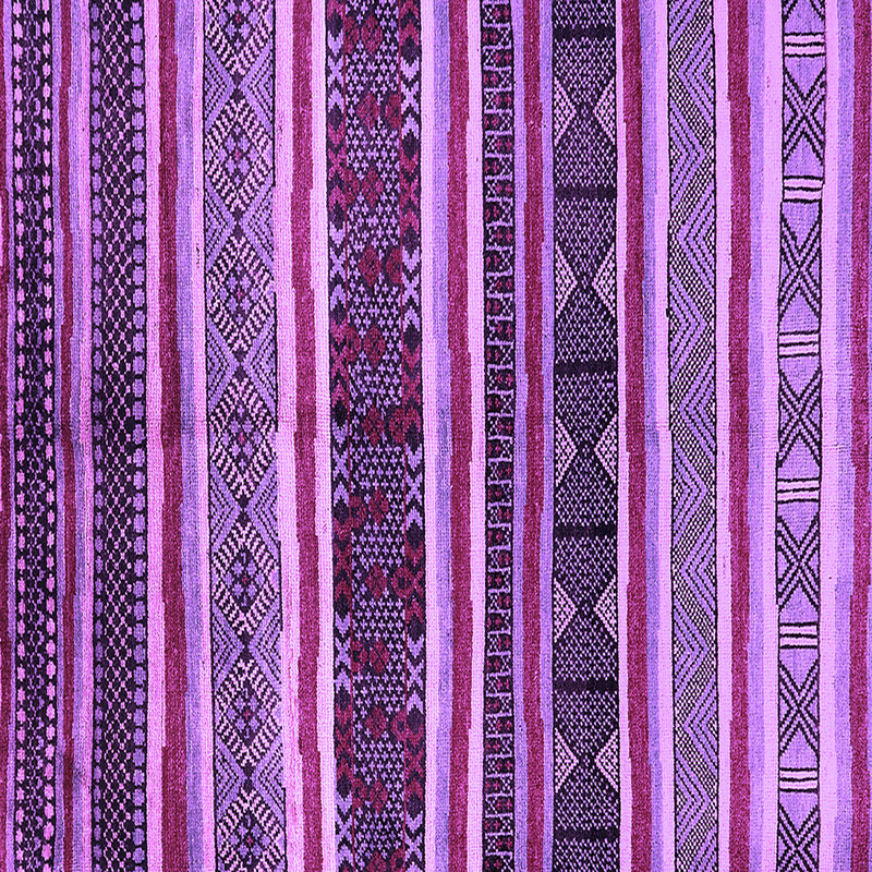 Kaleeah Washable Striped Indoor Rug, Square 4'