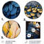Bleu et jaune plumes majestueuses Parrot II - art mural en métal perroquet-1260000342