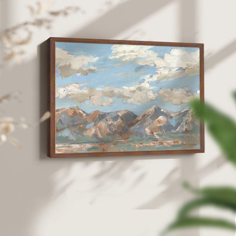 Pastel Western Vista I - reproduction encadrée, H 11 po x l 14 po, Noyer
