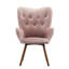 Chaise avec dossier en velours mauve, plateforme en bois massif, chaise d'appoint contemporaine avec pieds en bois-1430713945