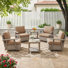 Fauteuil de patio 6 pièces 6 pièces
