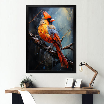 Animal écarlate Cardinal brillant - imprimé