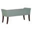 Banc rembourré bleu sarcelle