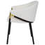 Chaises de salle à manger rembourrées modernes (ensemble de 2) - Chaises d'appoint à pieds en métal pour cuisine / salon / chambre à coucher