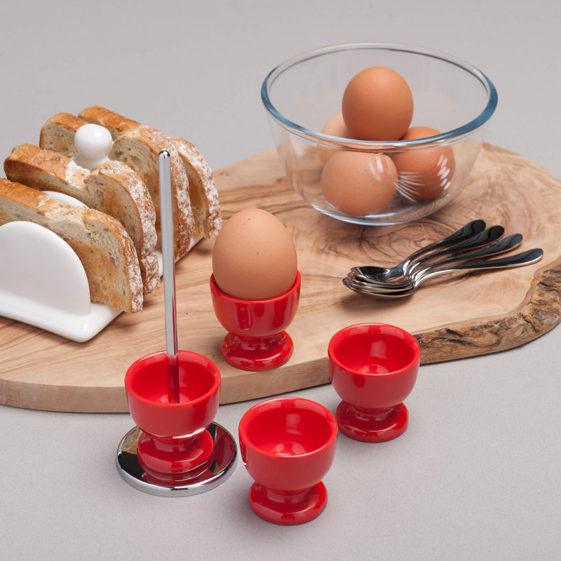 Melamine Stacking Egg Cup Set, Red