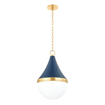 1 - Light Aged Brass Single Pendant