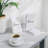 Coffee Table Fake Books Set of 3, Modern Foldable White Decorative Books with Black Typography for Bookshelf, Desktop and Home Office