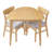 Modern Triangular Table Set with Curved Chairs-1524728153