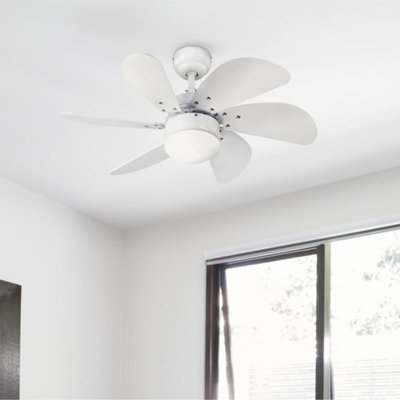 Ventilateur de plafond 30 lames à 6 pales avec chaînette et ensemble d'éclairage inclus 30 po Jerseyville