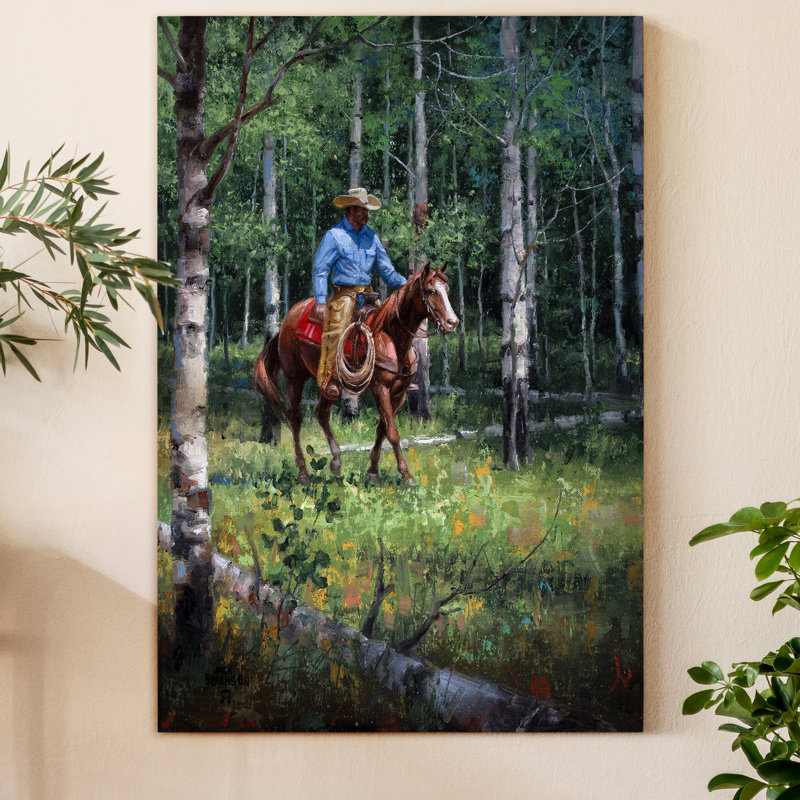 «Through the Aspen», reproduction d'art sur toile tendue, H 36 po x l 24 po x P 1,5 po