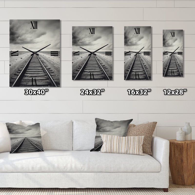 Danillie - Horloge murale train surdimensionnée, Petit