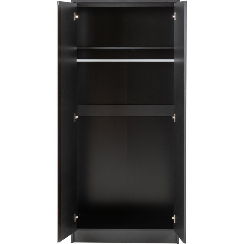 Braunstein 2 Door Wardrobe, Black