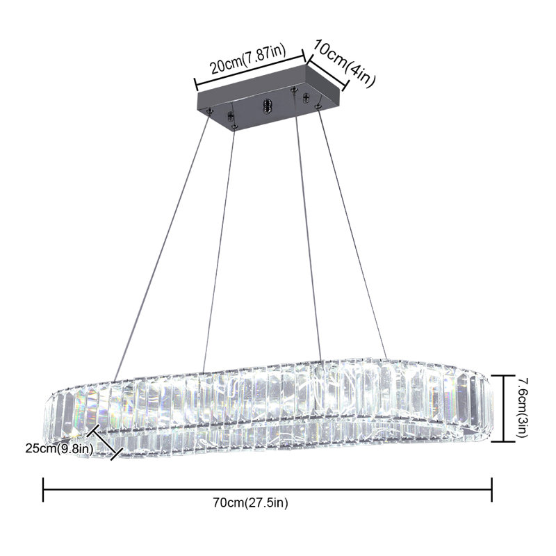 Coreopsis 1-Light Crystal LED Chandelier