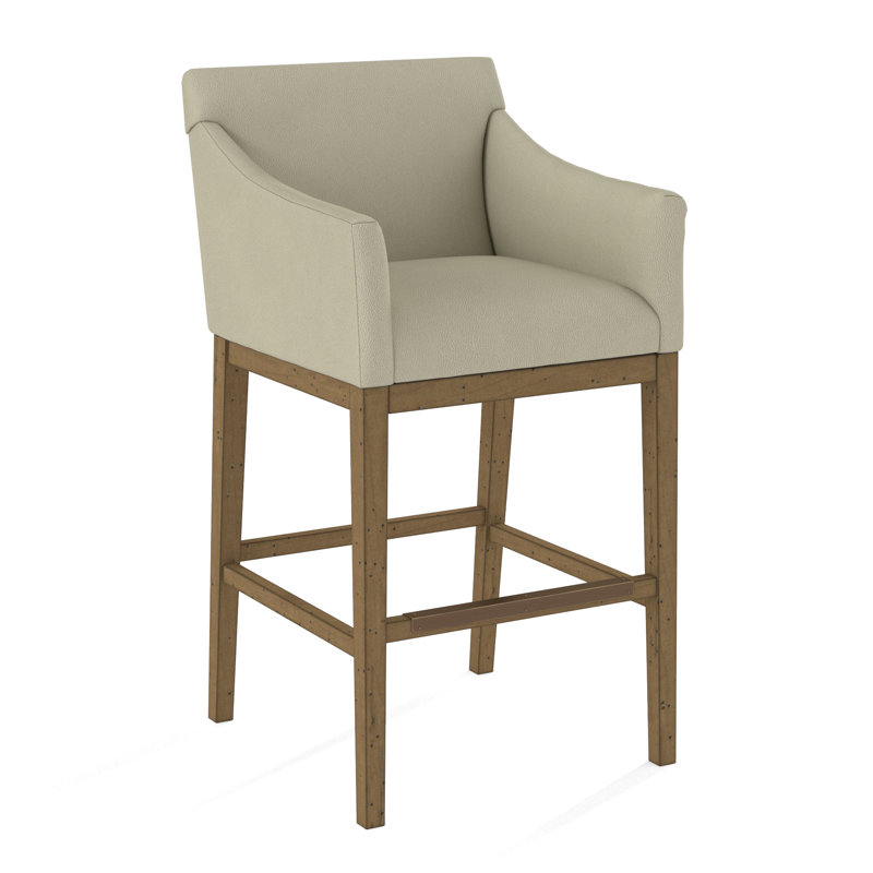 Upholstered Stool, Evolution Pumice, Weathered Gray